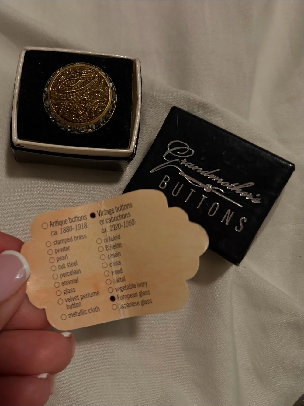 Vintage Button Ring (1920-1950)